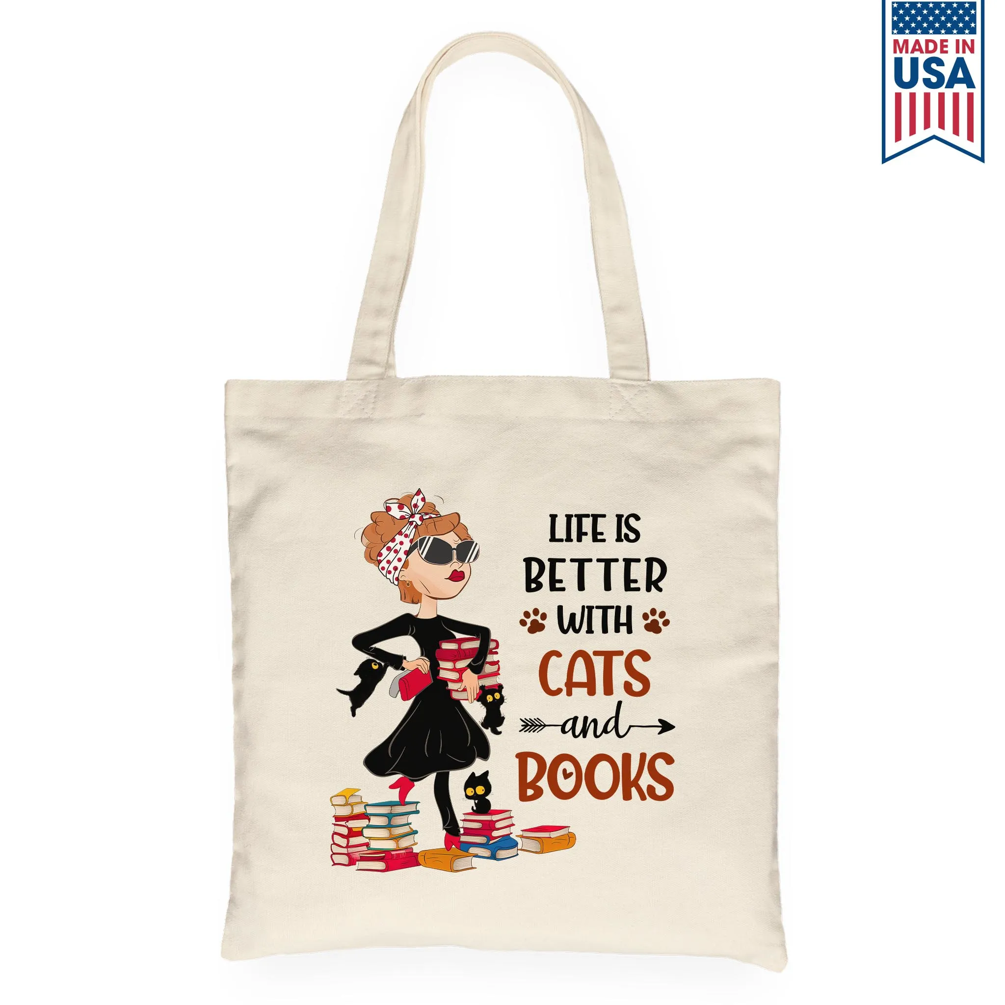 Life Is Better With Cats And Books Book Lovers Gift TBW475