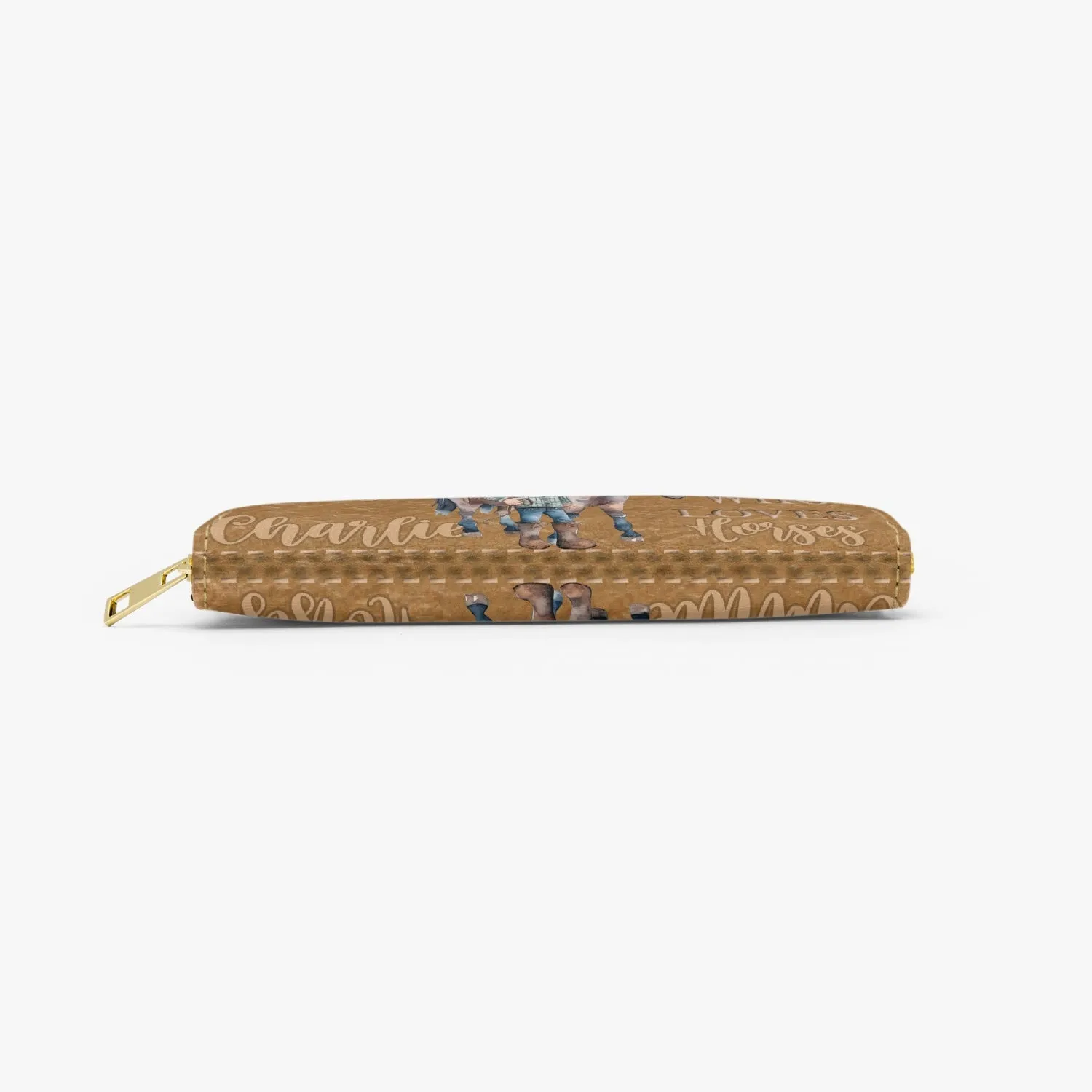 Long Type Zipper Purse - Just a Boy Who Loves Horses