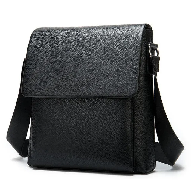 Luxury Exotic Zipper Flap Leather Messenger Bag