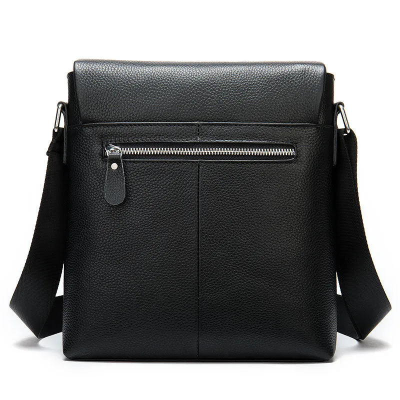 Luxury Exotic Zipper Flap Leather Messenger Bag