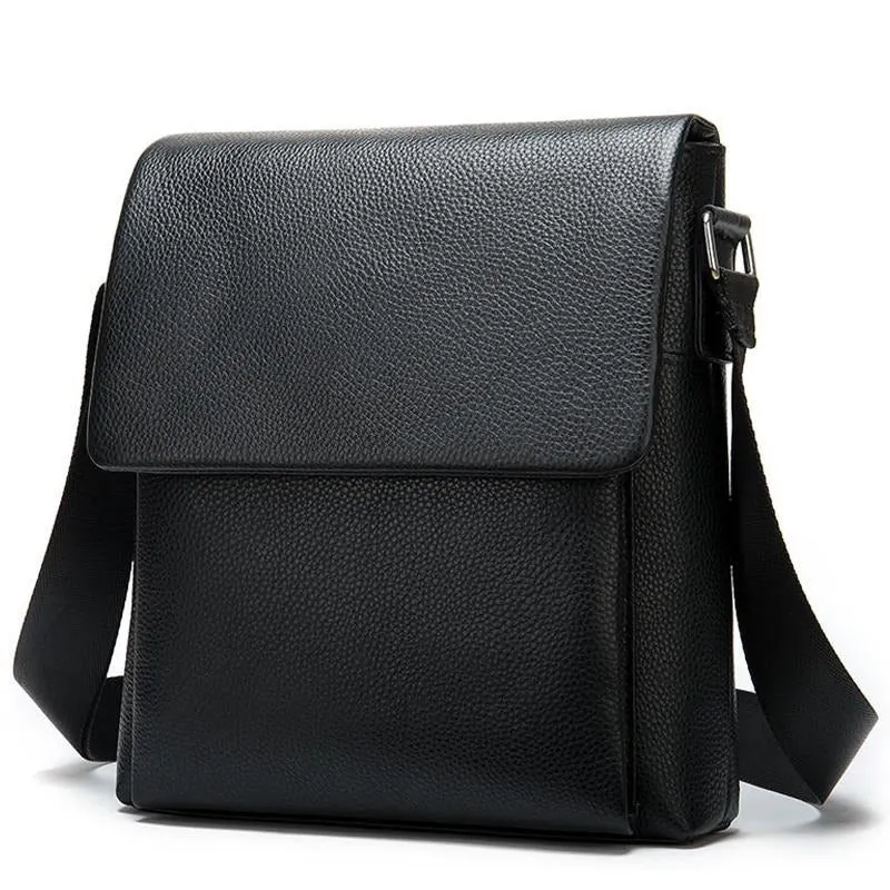 Luxury Exotic Zipper Flap Leather Messenger Bag