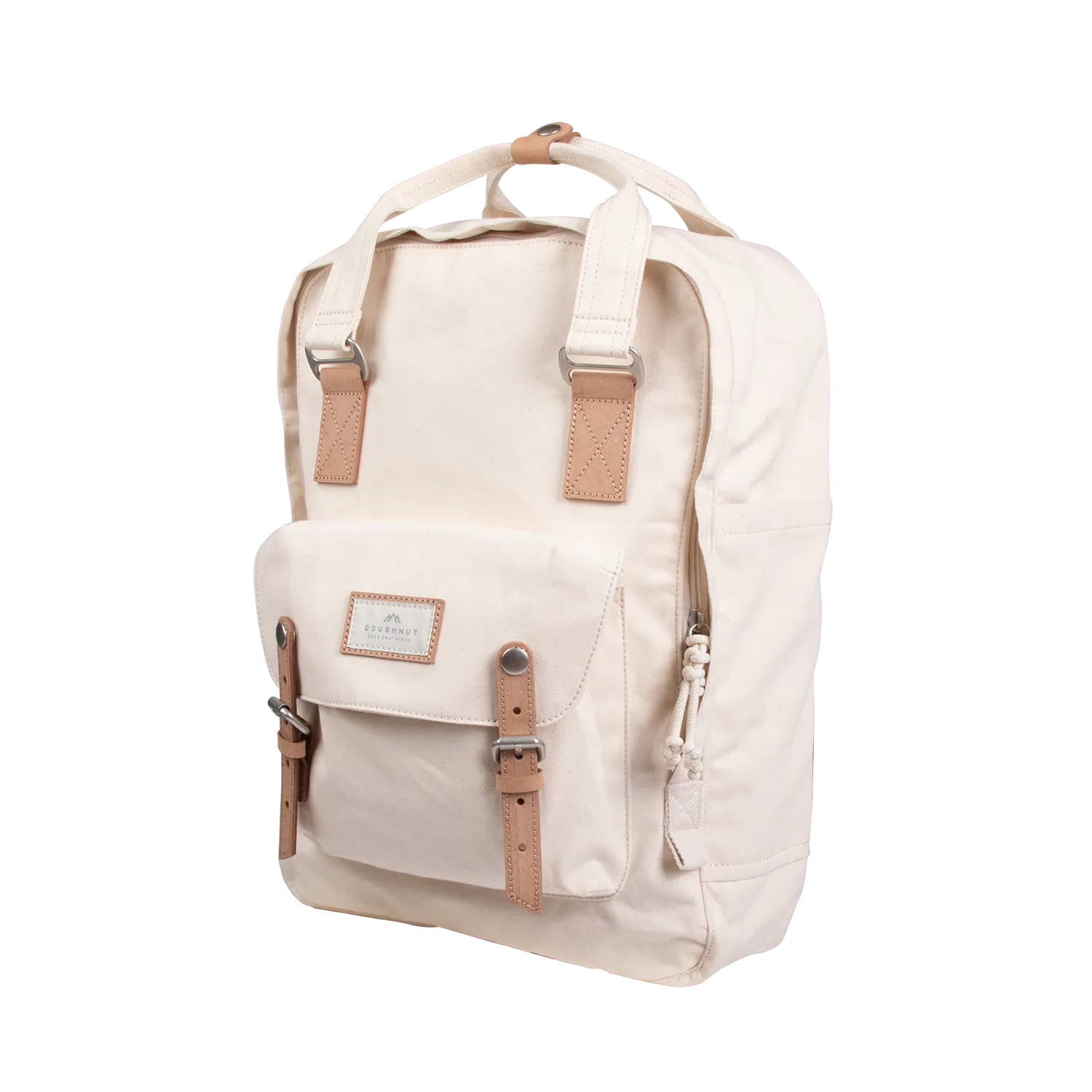 Macaroon Large Organic Cotton Series Beige Backpack