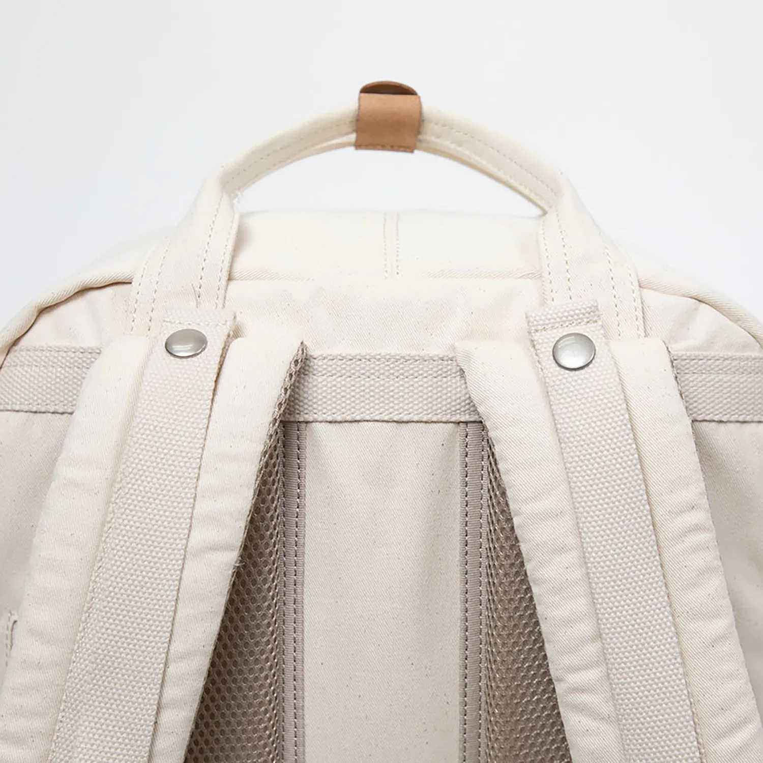 Macaroon Large Organic Cotton Series Beige Backpack