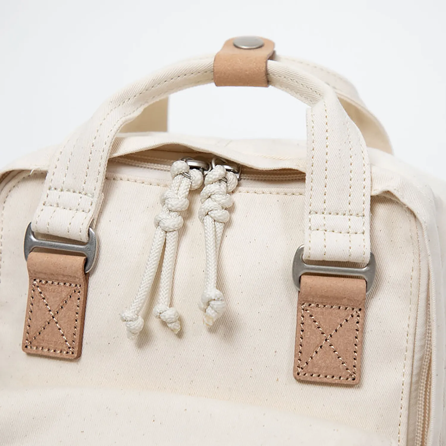 Macaroon Mini Organic Cotton Series Beige Backpack