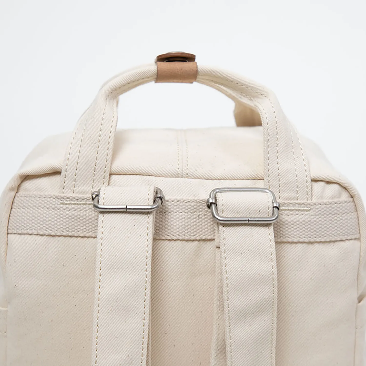 Macaroon Mini Organic Cotton Series Beige Backpack