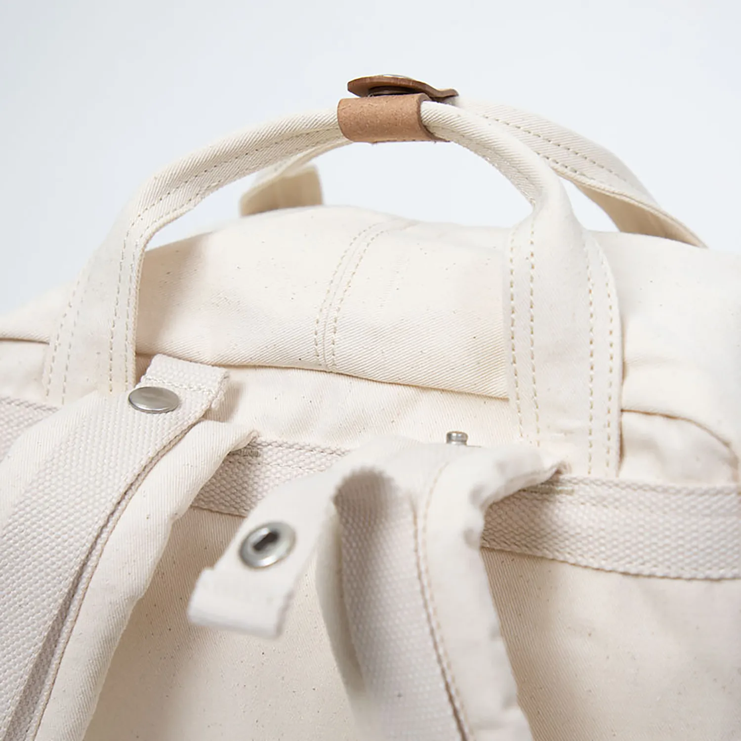 Macaroon Organic Cotton Series Beige Backpack