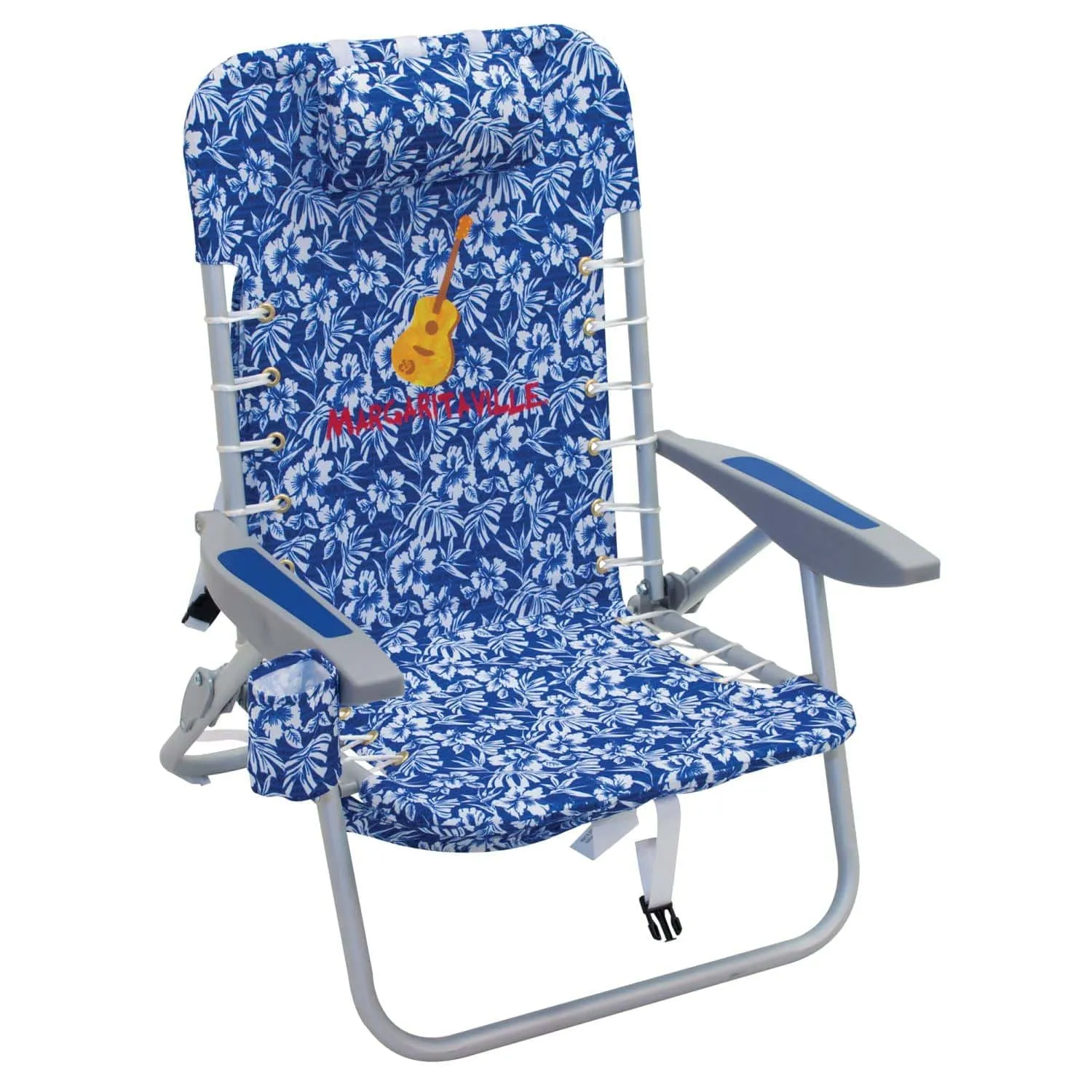 Margaritaville | 4-Position Backpack Beach Chair - Blue Floral