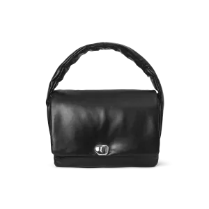 Medium Faux Leather Decor Shoulder Bag