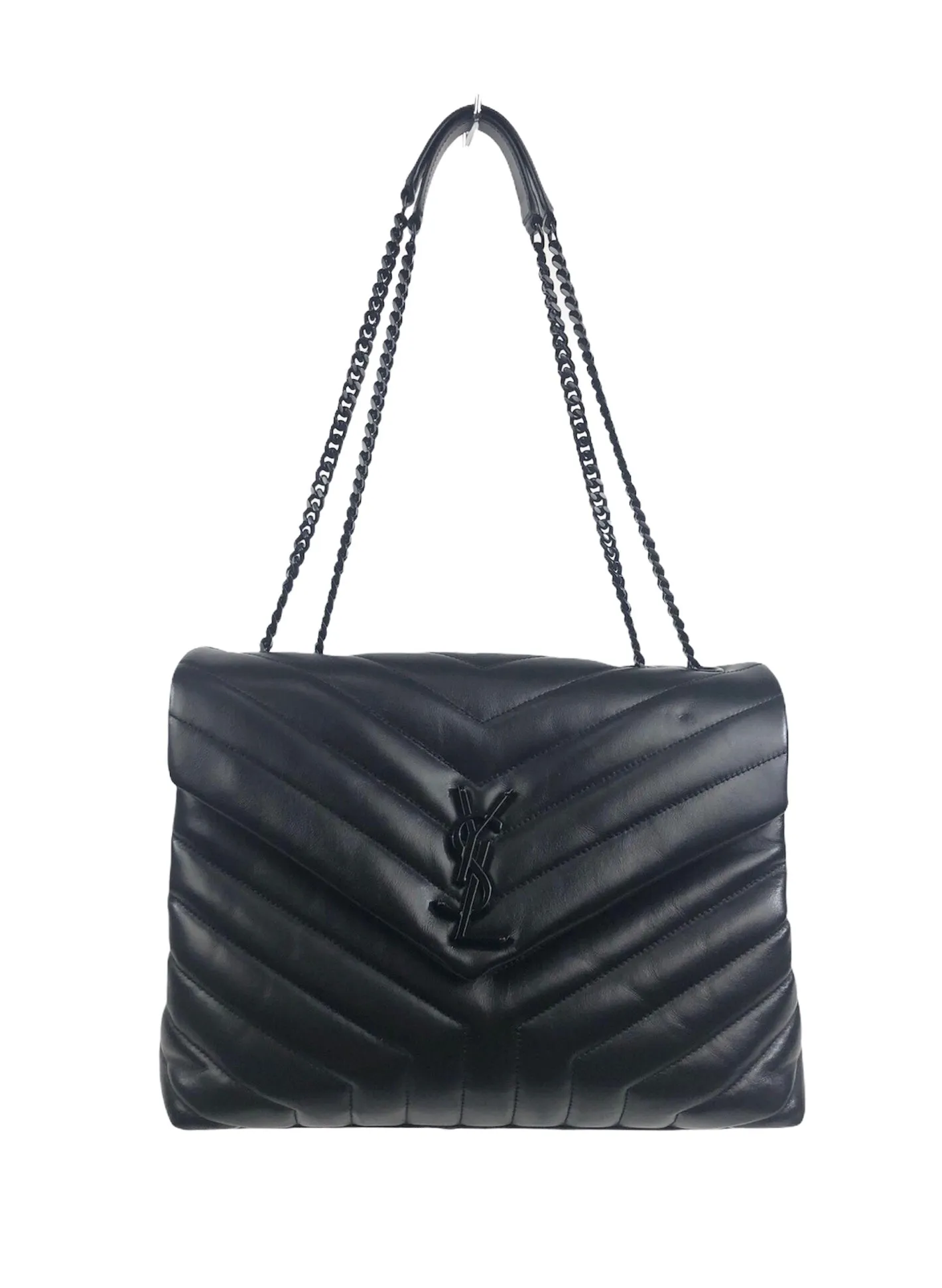 Medium Loulou Matelassé Leather Convertible Shoulder Bag with Black Hardware