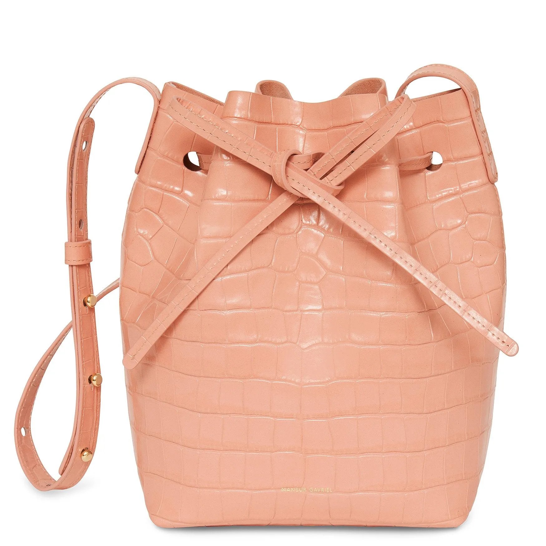 Mini Bucket Bag - Coral