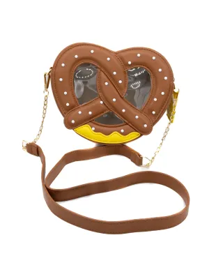 Mustard Pretzel Crossbody Bag