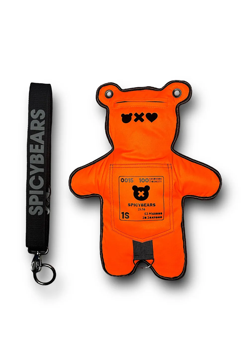 Neon Orange | Black Acrylic Bear Bag