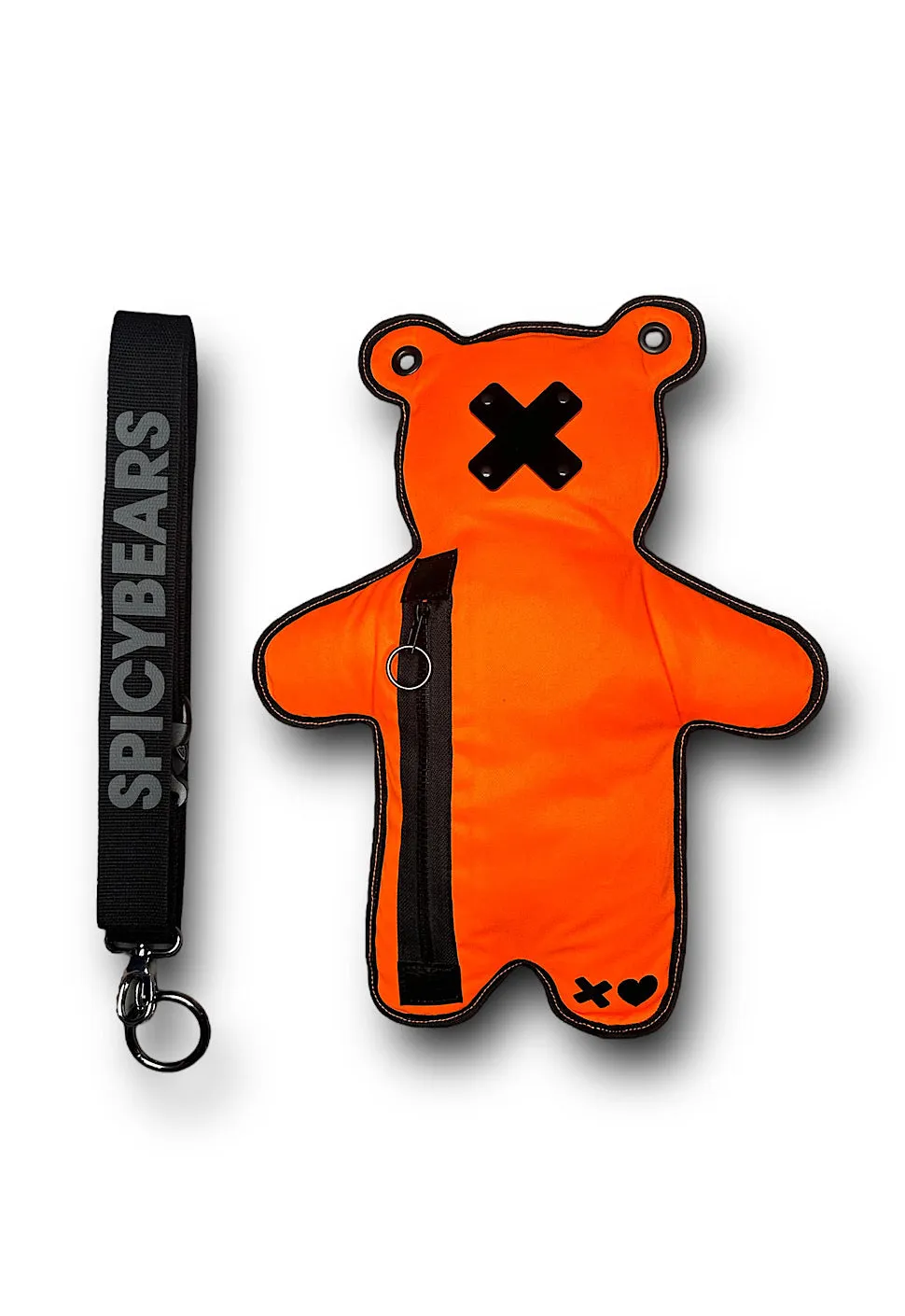 Neon Orange | Black Acrylic Bear Bag