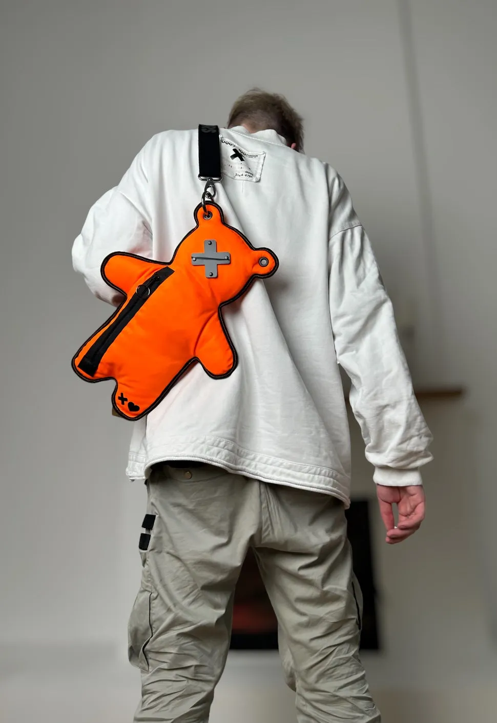 Neon Orange | Black Acrylic Bear Bag