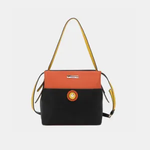 Nicole Lee USA Contrast Leather Shoulder Bag