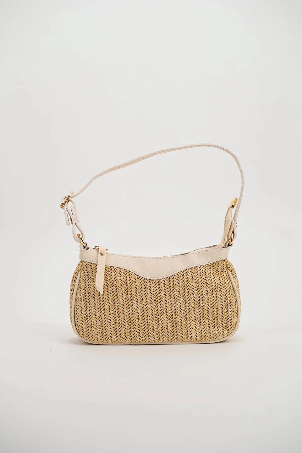 One Strap Bamboo Beige Bag