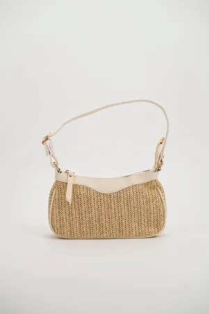 One Strap Bamboo Beige Bag