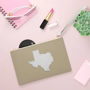 Pale khaki , Texas  Clutch Bag