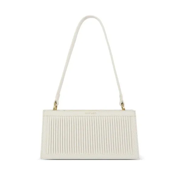 Pleated Cream Handbag