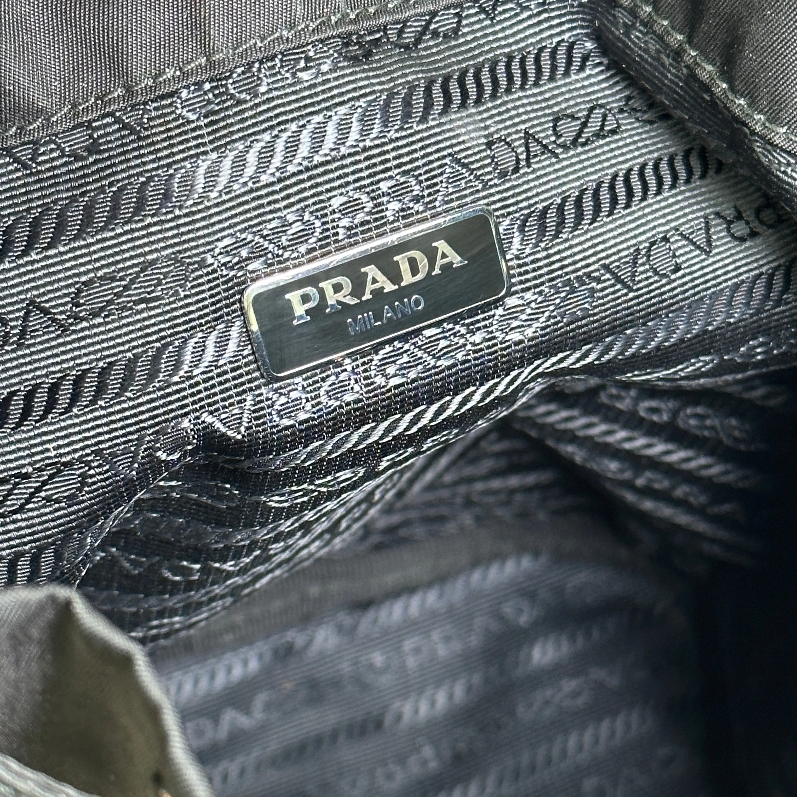 Prada Black Re-Nylon Drawstring Pouch