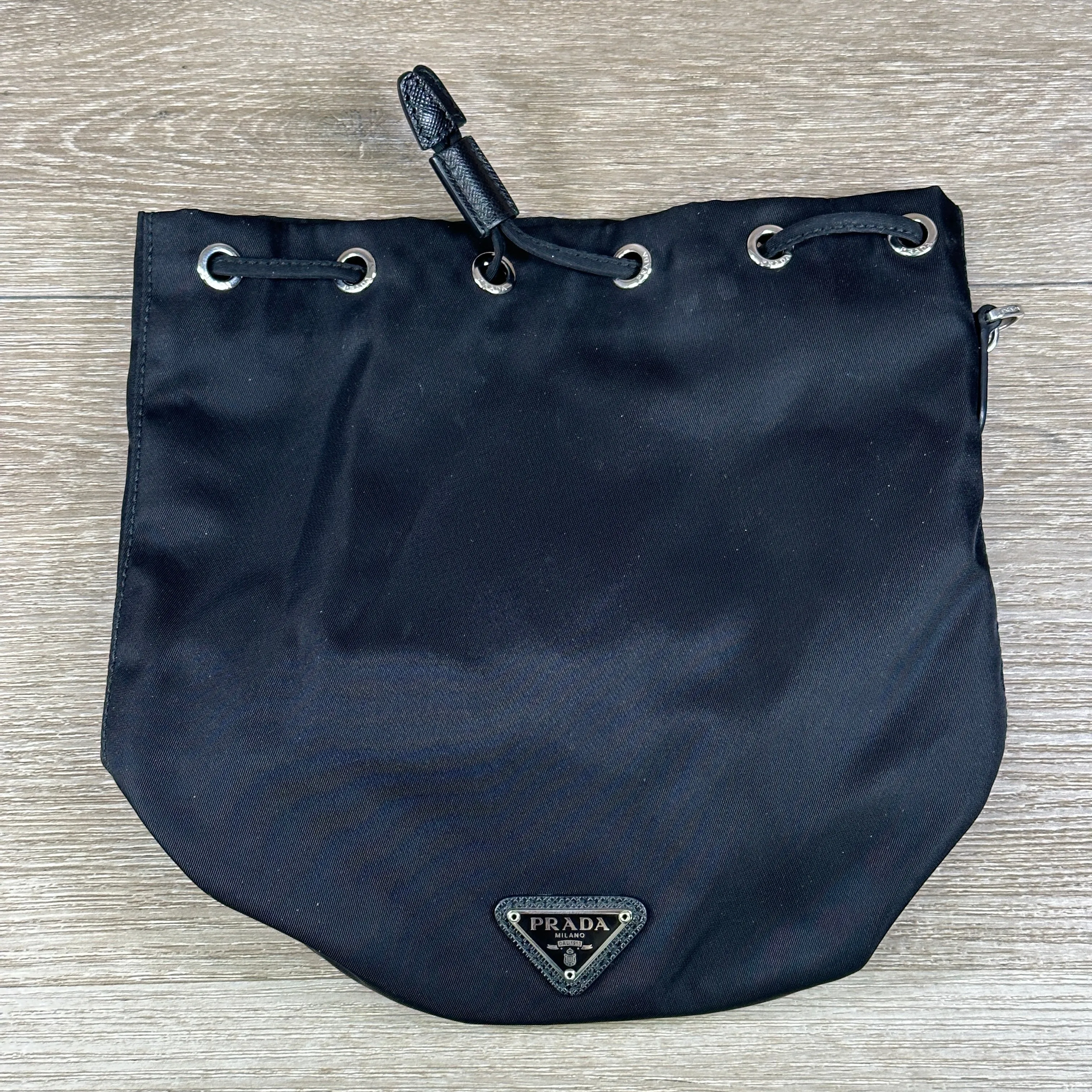 Prada Black Re-Nylon Drawstring Pouch