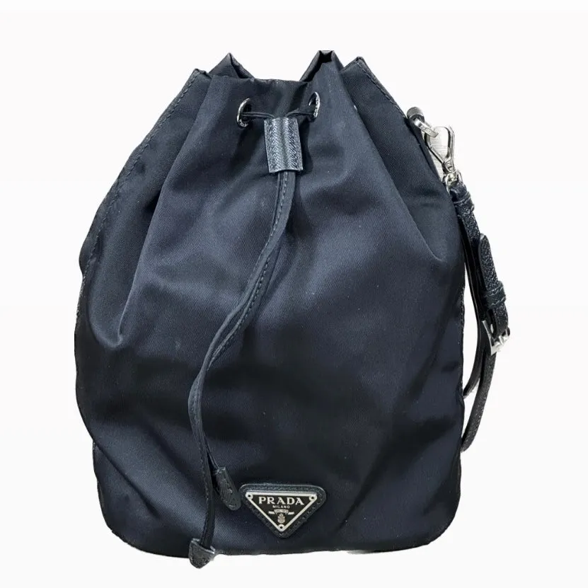 Prada Black Re-Nylon Drawstring Pouch