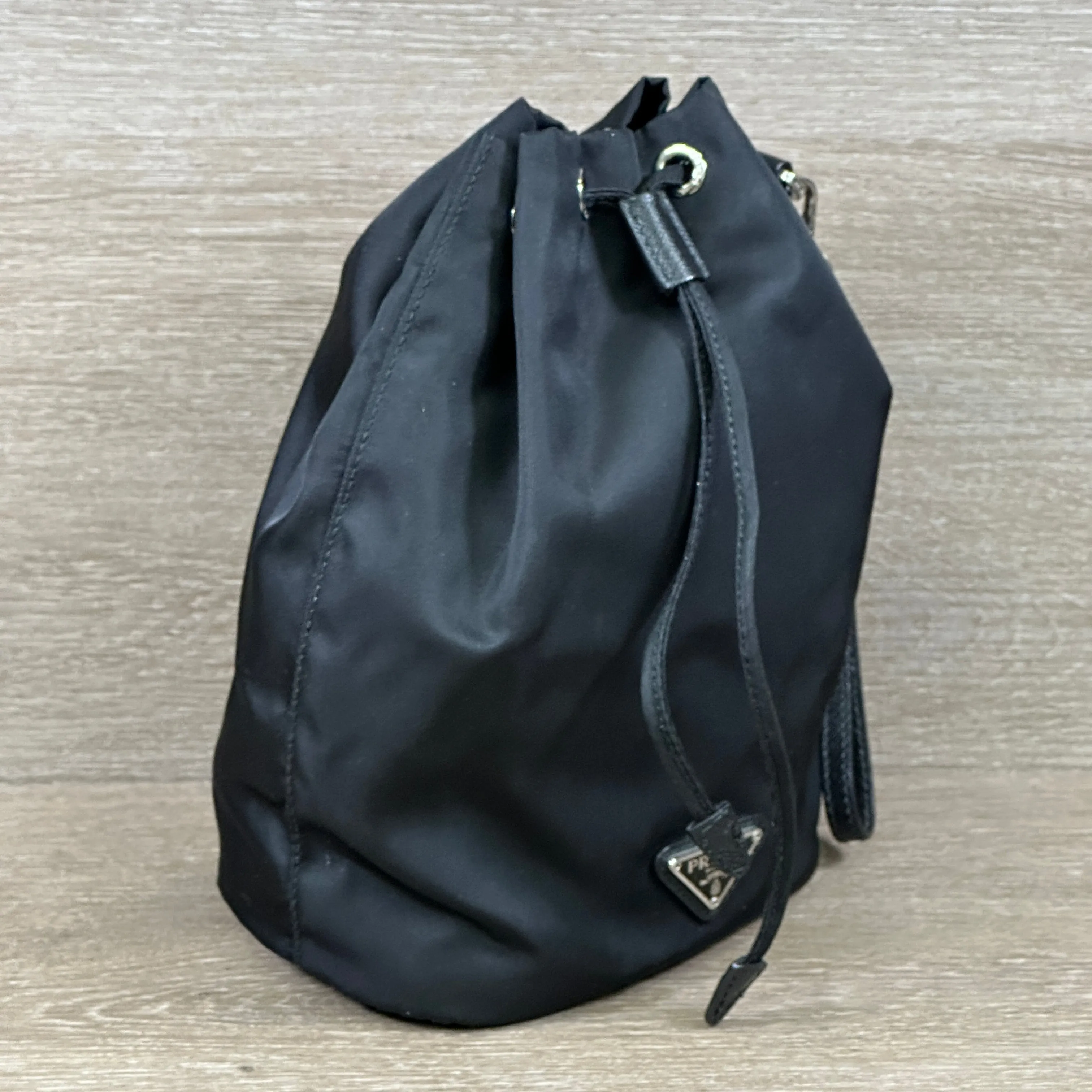 Prada Black Re-Nylon Drawstring Pouch