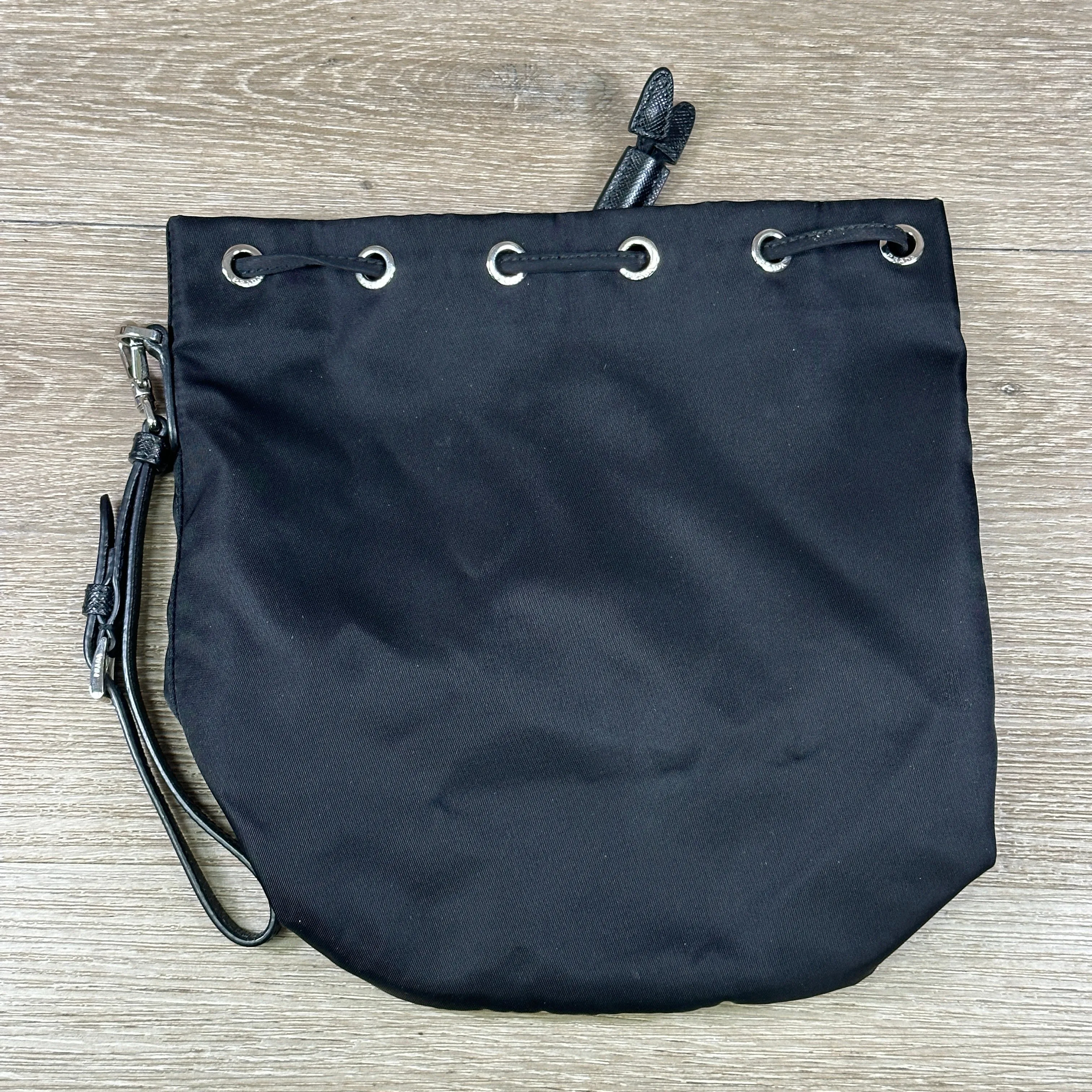 Prada Black Re-Nylon Drawstring Pouch