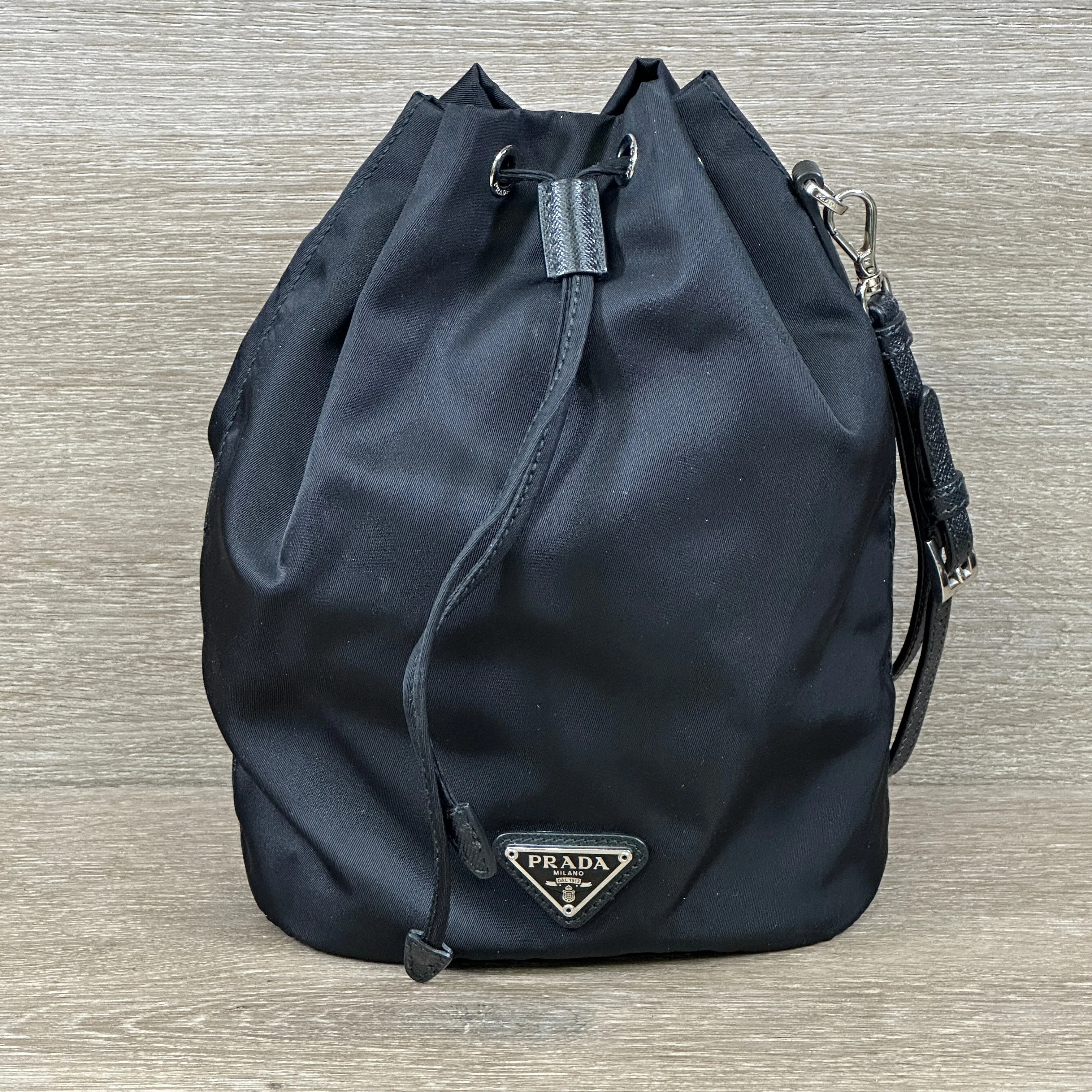 Prada Black Re-Nylon Drawstring Pouch