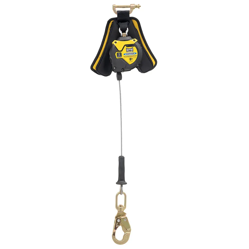 R410008LE-R 8ft Bantam Self-Retracting Lifeline w/Aluminum Rebar Hook, Leading Edge Capability