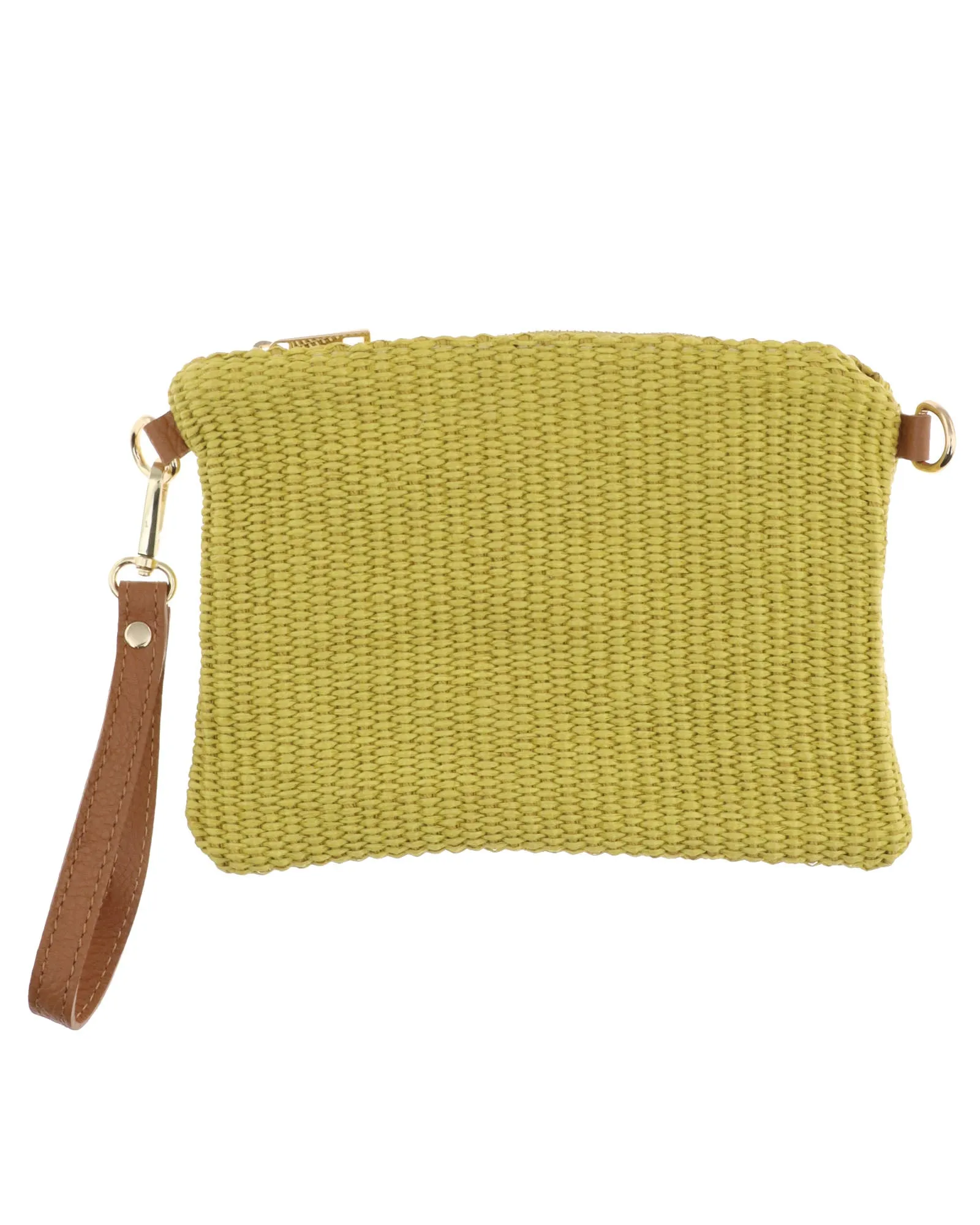 Raffia and Leather Trim Bag