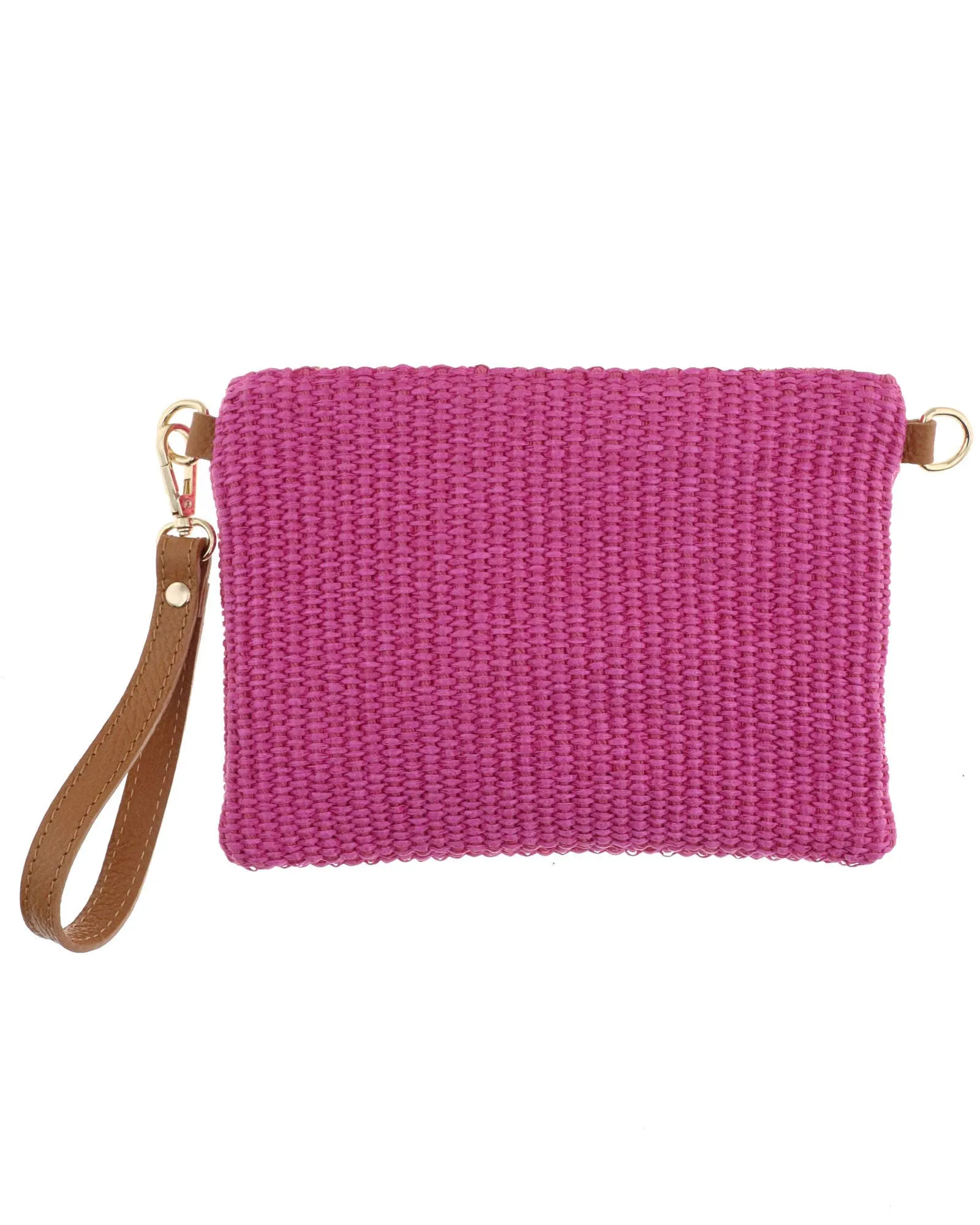 Raffia and Leather Trim Bag