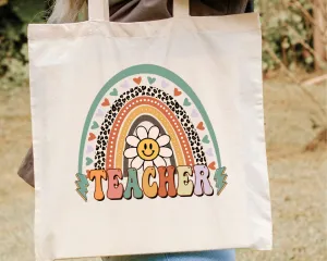 Rainbow Teacher Tote