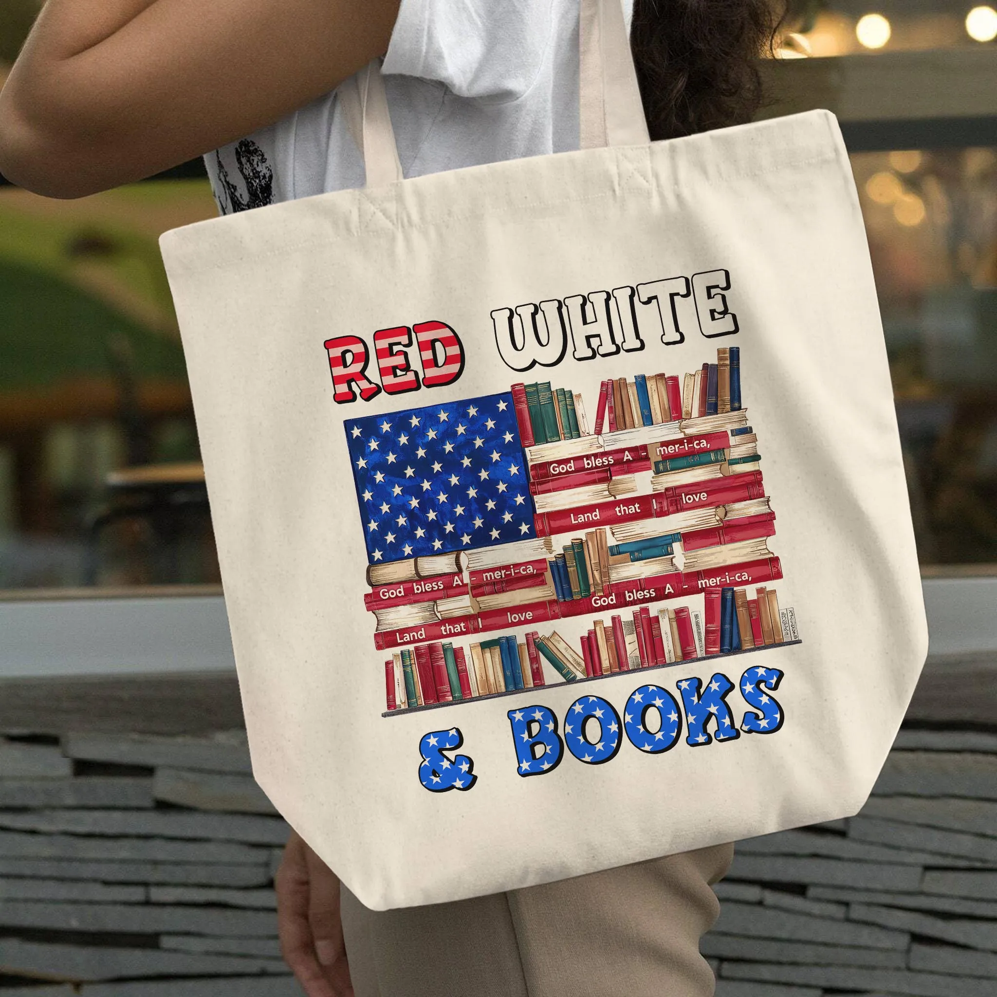 Red, White & Books Book Lovers Gift TBW535