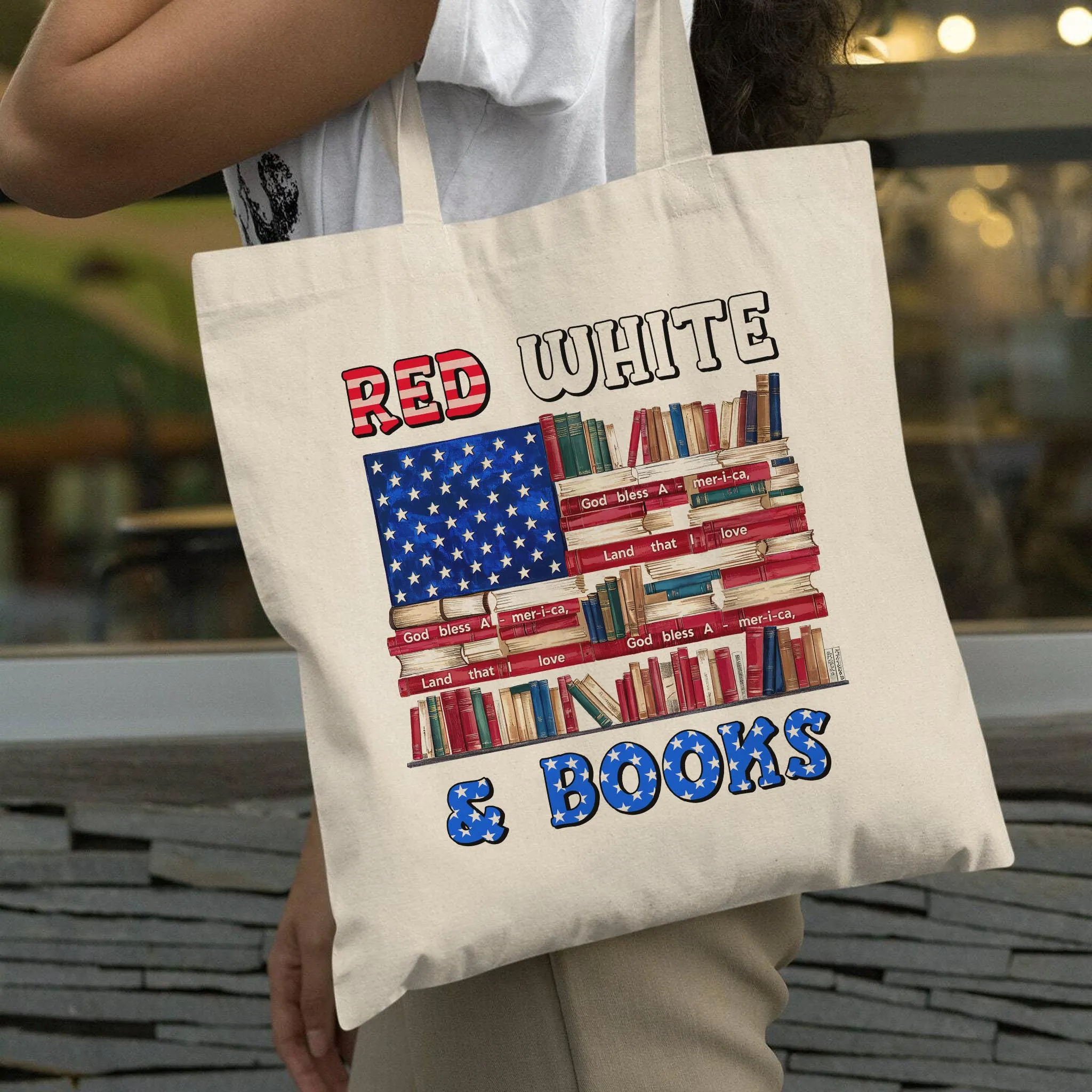 Red, White & Books Book Lovers Gift TBW535