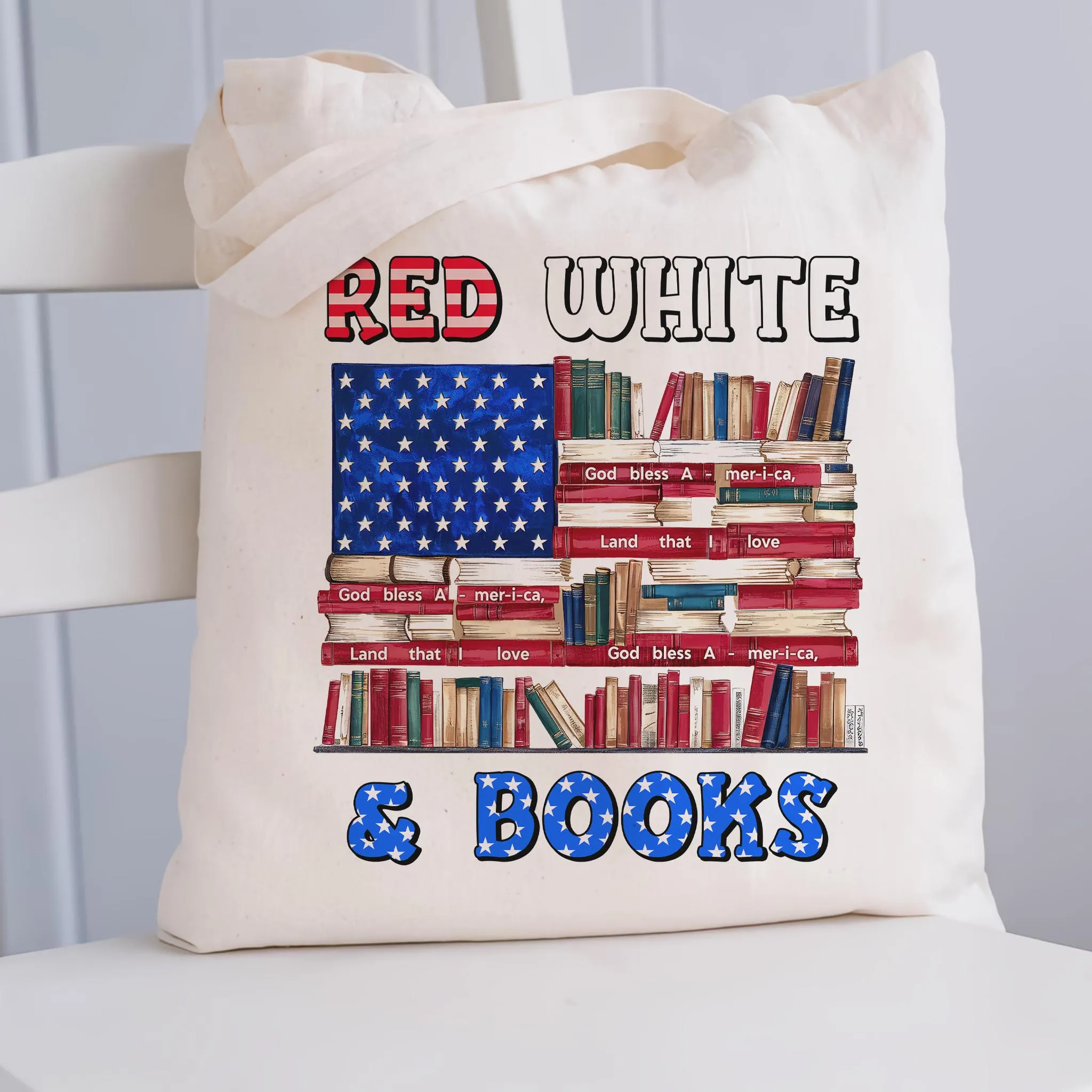 Red, White & Books Book Lovers Gift TBW535