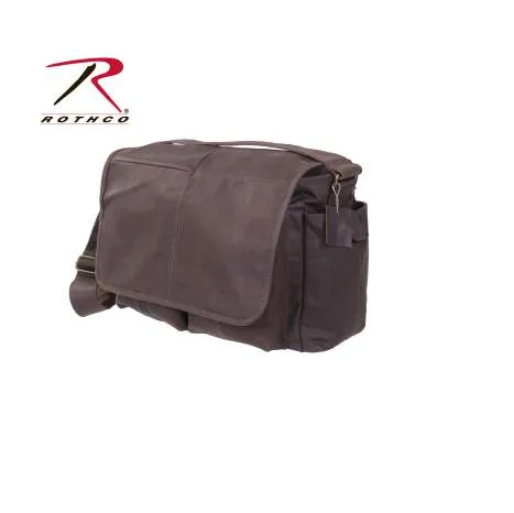 Rothco Brown Leather Classic Messenger Bag