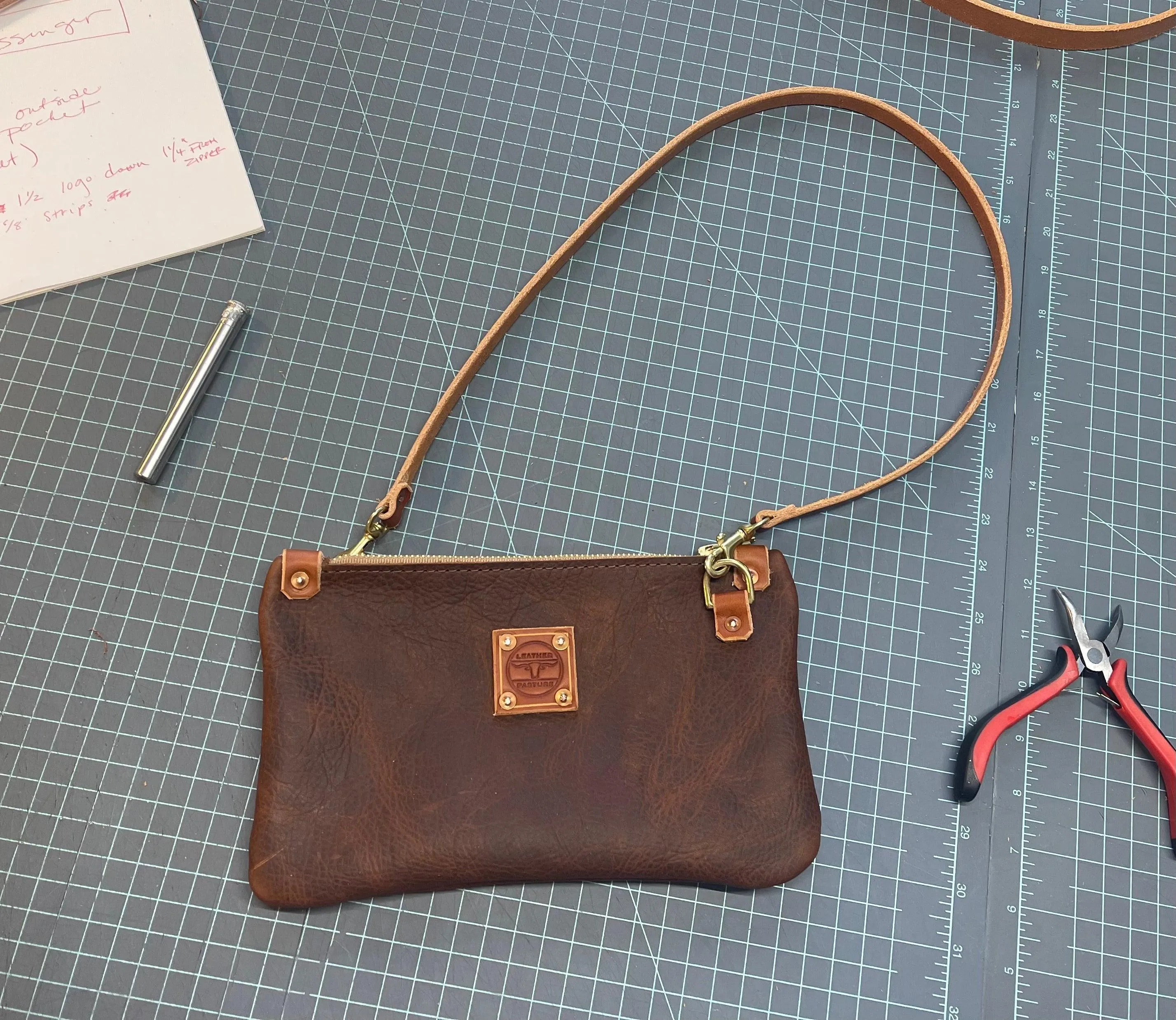 RTS- Micro Messenger Bag in Brown