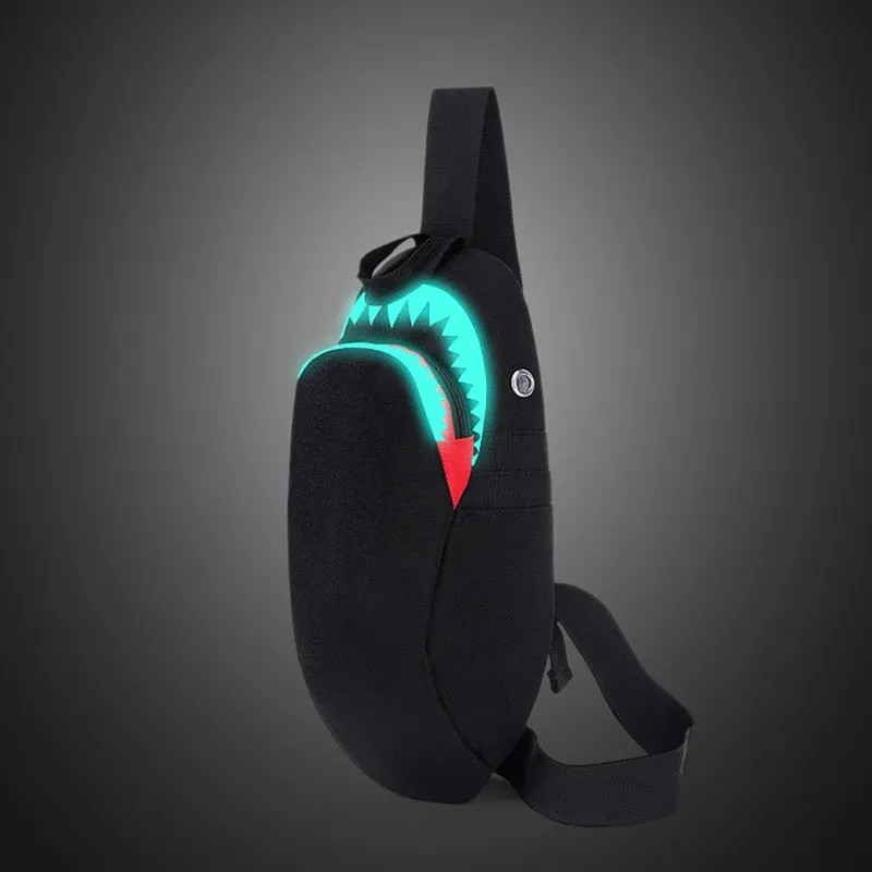 Shoulder Bag: Luminous Shark with power bank