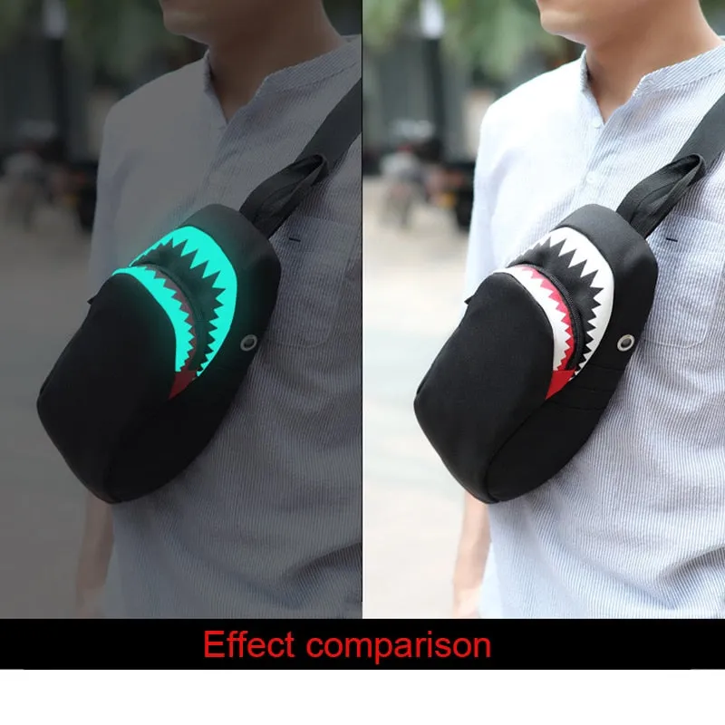 Shoulder Bag: Luminous Shark with power bank