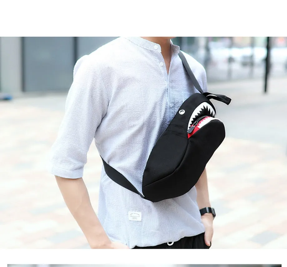 Shoulder Bag: Luminous Shark with power bank