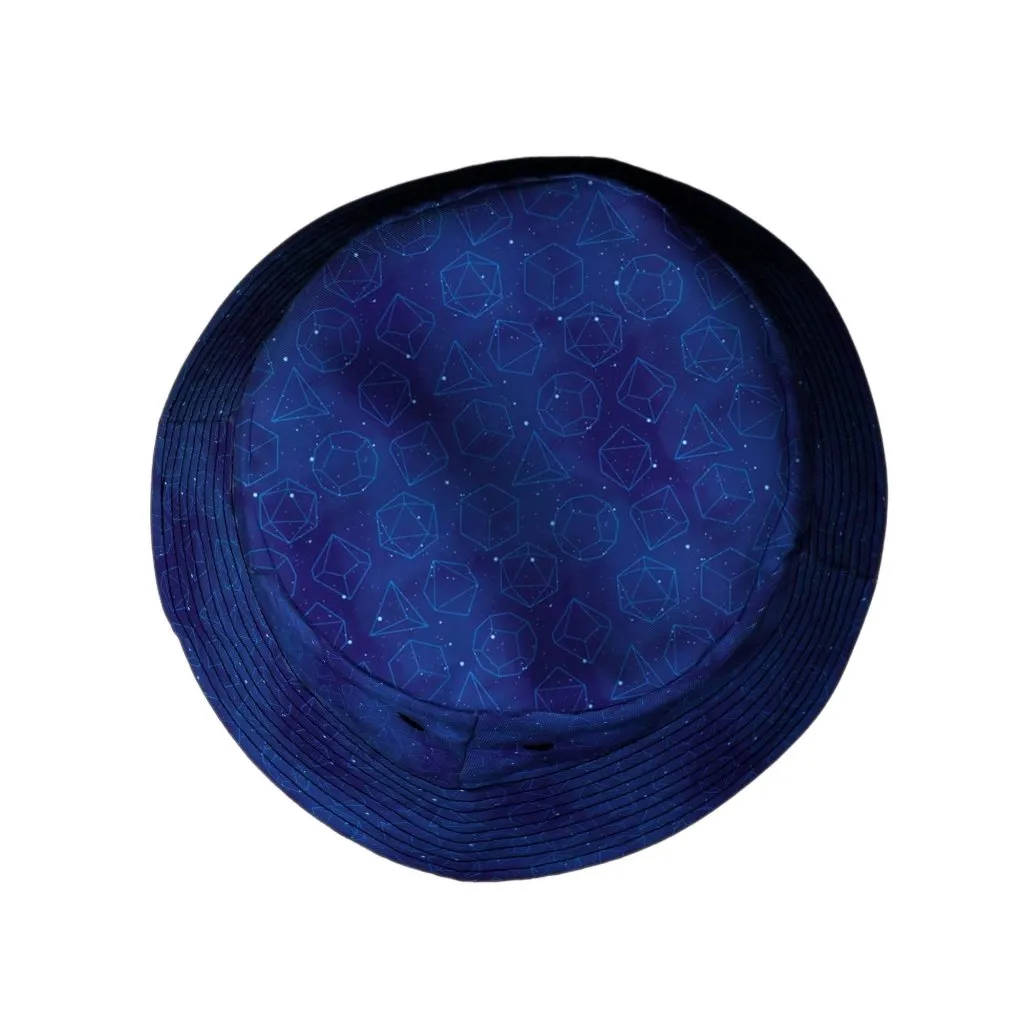 Space RPG Dice Blue Dnd Bucket Hat