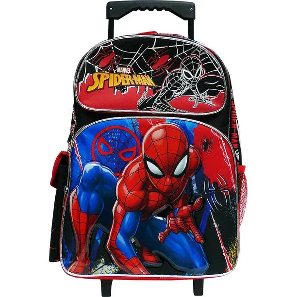 Spiderman Backpack Rolling Large 16 inch