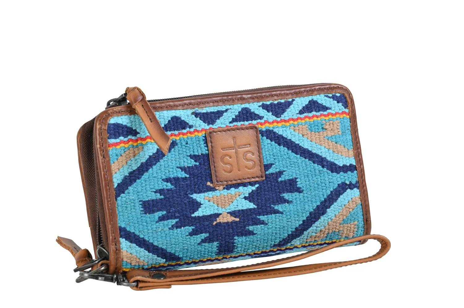 STS Ranchwear Womens Mojave Sky Kacy Multi-Color Leather Clutch Bag