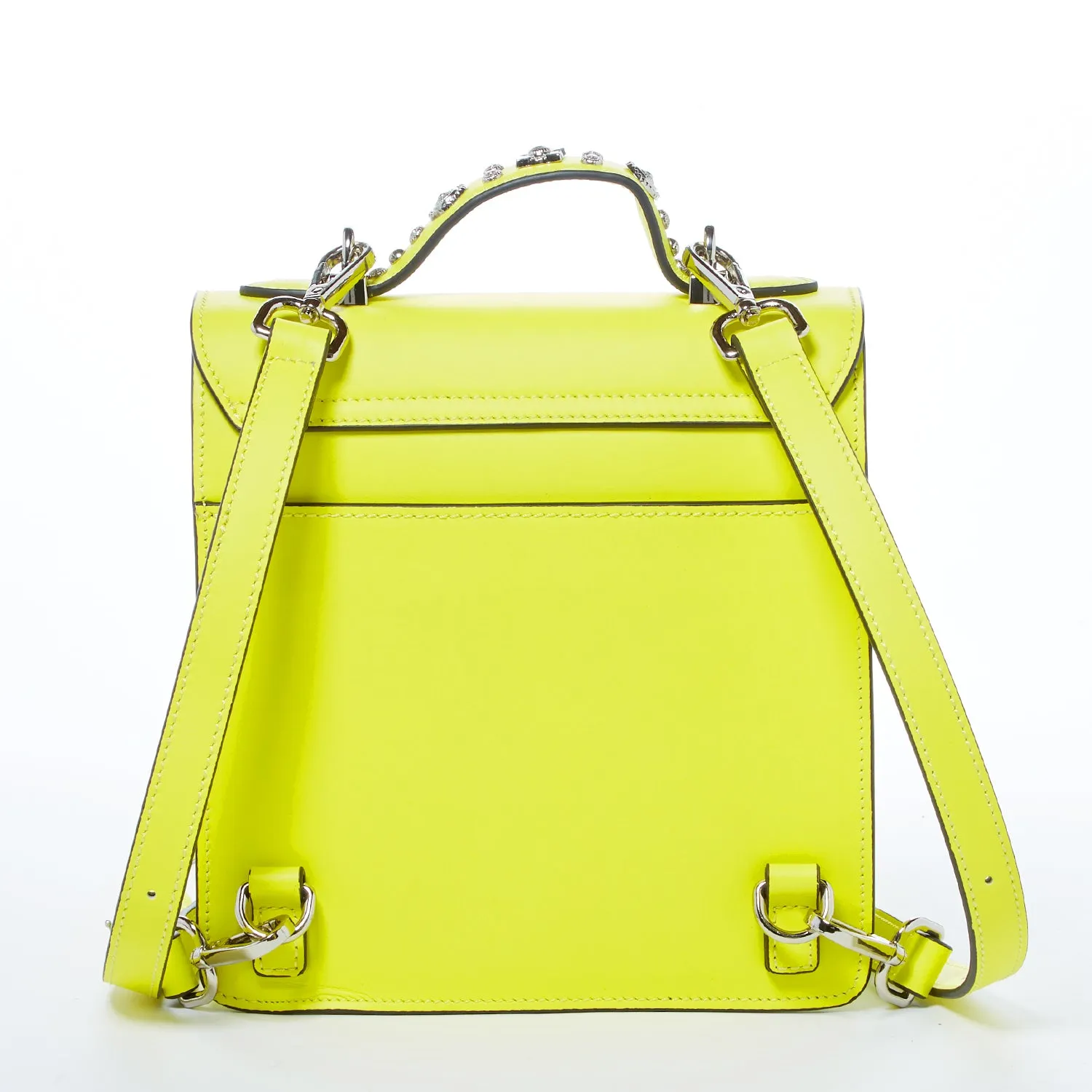 The Hollywood Backpack Purse Leather Yellow