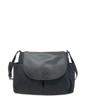 Tory Burch Black Thea Nylon Diaper Messenger Bag