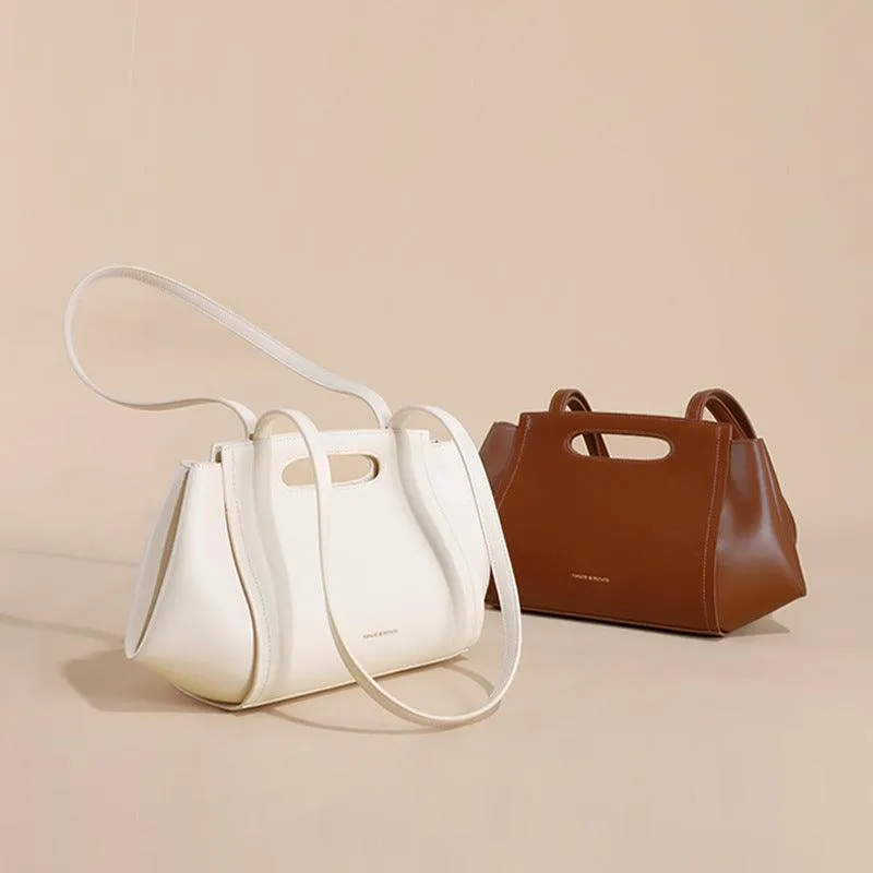 Urban Simplicity Cowhide Shoulder Bag