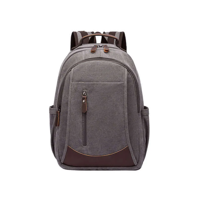 Versatile Canvas Laptop Backpack 23L - Work, Study, and Travel Companion