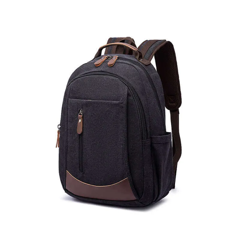 Versatile Canvas Laptop Backpack 23L - Work, Study, and Travel Companion