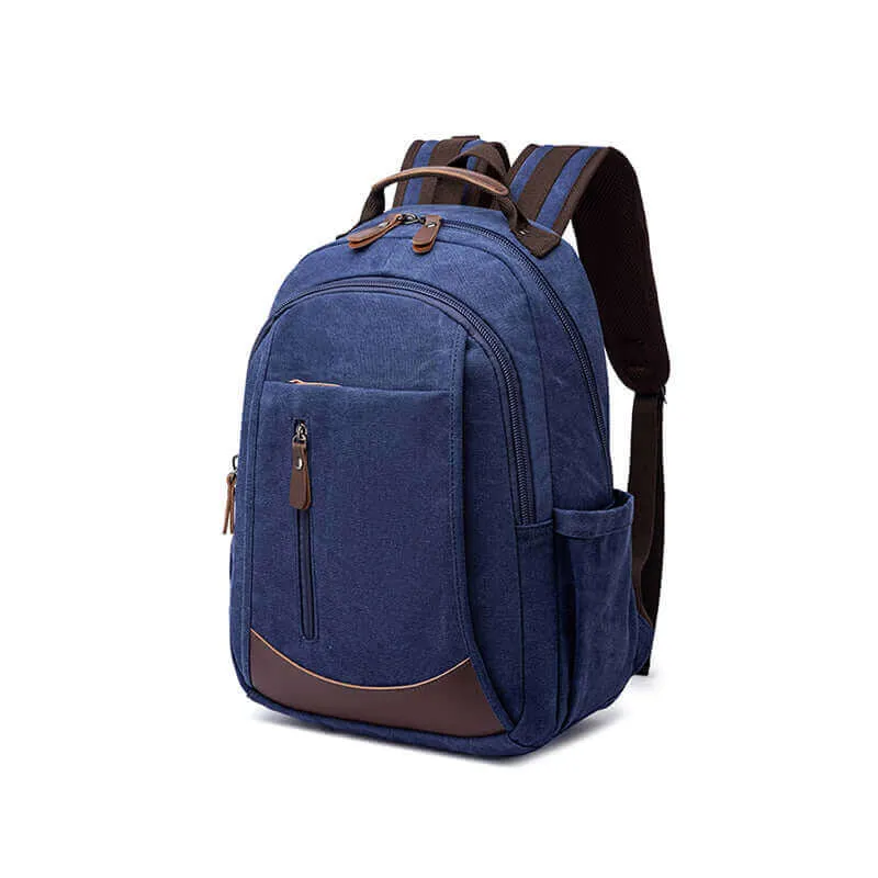 Versatile Canvas Laptop Backpack 23L - Work, Study, and Travel Companion